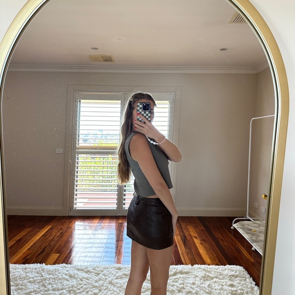 Motel Rocks brown mini skirt Size XS - Picture 3 of 6